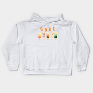 Ice Cream Watercolor Sketch Kids Hoodie